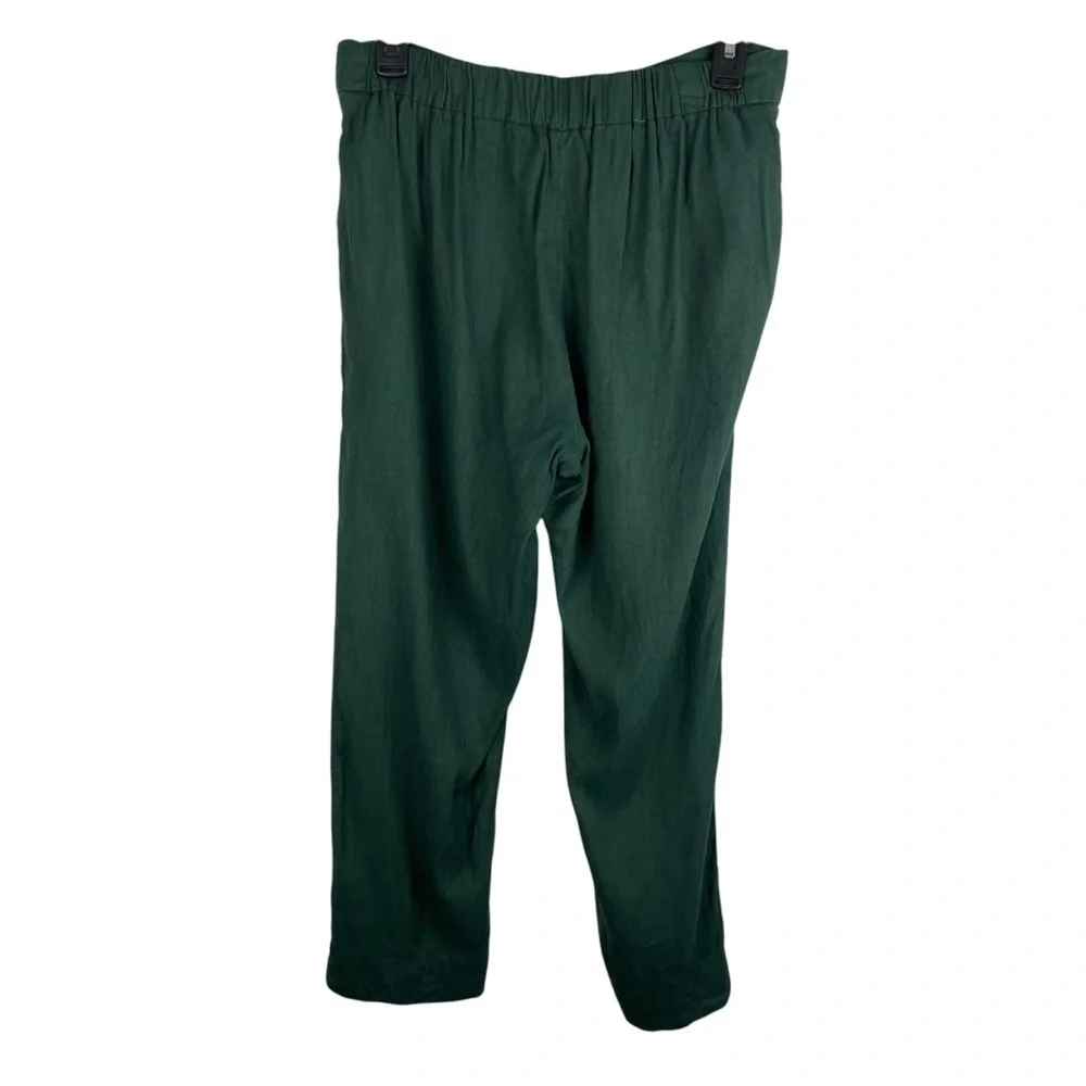 Babaton | Green Linen Blend Ankle Length Pants